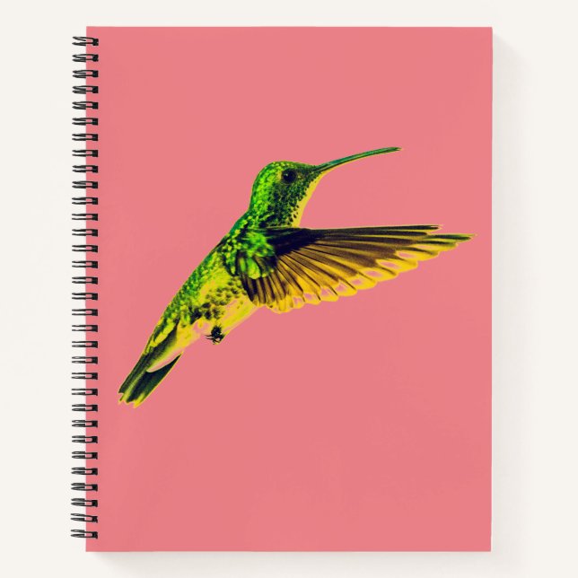 Spiral Notebook with Plain-bellied Emerald design  (Front)