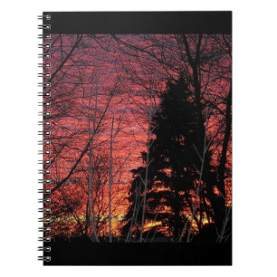 Spiral Notebook with Sunset