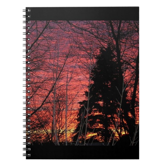 Spiral Notebook with Sunset (Front)