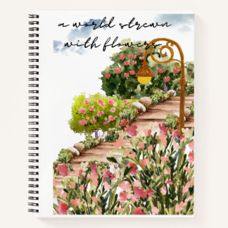 Spiral notebook with watercolor design