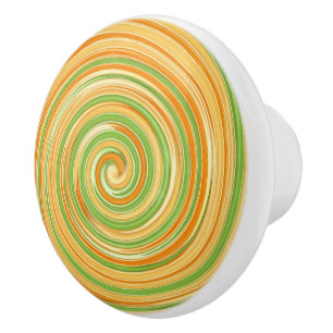 Spiral of Fun Citrus Colours Ceramic Knob