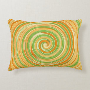 Spiral of Fun Citrus Colours  Decorative Cushion