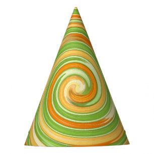 Spiral of Fun Citrus Colours Festive Party Hat