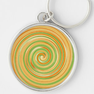 Spiral of Fun Citrus Colours  Key Ring