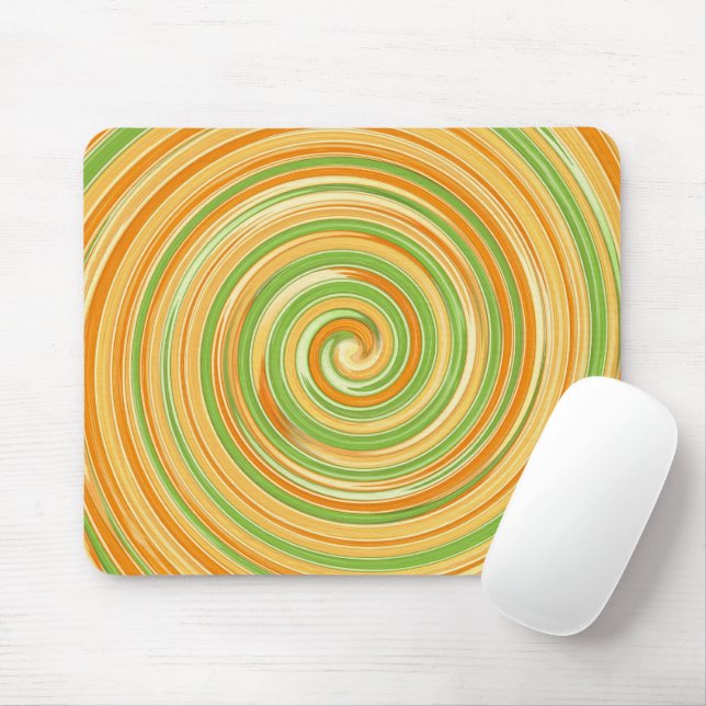 Spiral of Fun Citrus Colours  Mouse Pad (With Mouse)