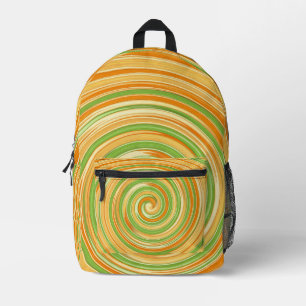 Spiral of Fun Citrus Colours  Printed Backpack