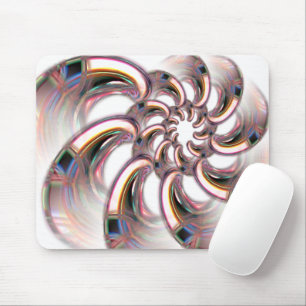 Spiral of golden claws in soft pinkish tones paper mouse pad