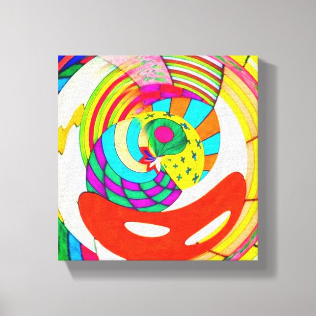 Spiral of Lines and Colors Canvas Print (Front)