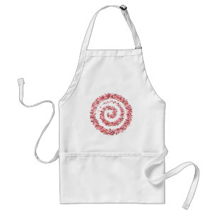 Spiral of Love Hearts Standard Apron