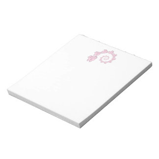 Spiral of Pink Elephants. Fun Cartoon. Notepad