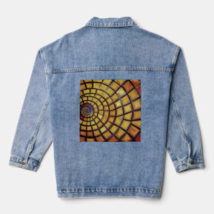 Spiral Out Keep Going - Fibonacci Gold Tee Denim Jacket