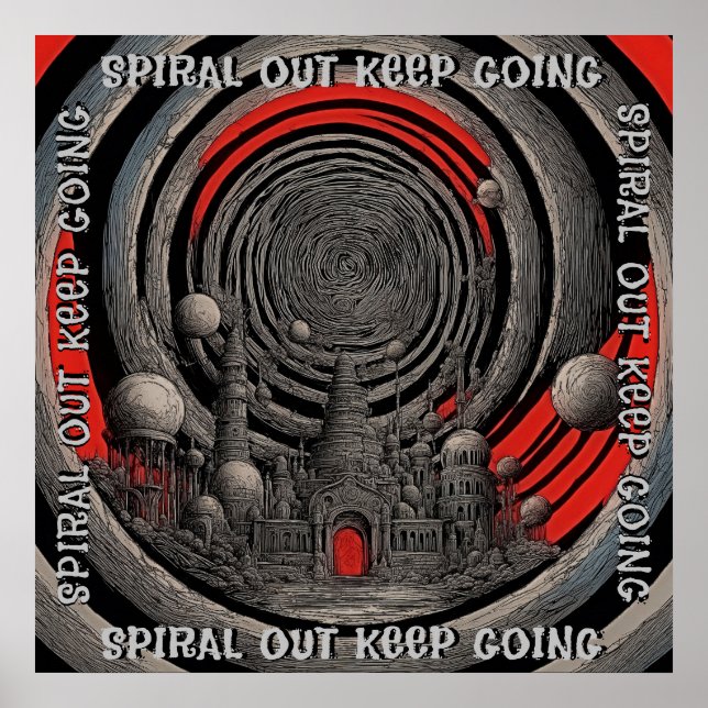 Spiral Out Keep Going - Tool Retro Art Poster (Front)