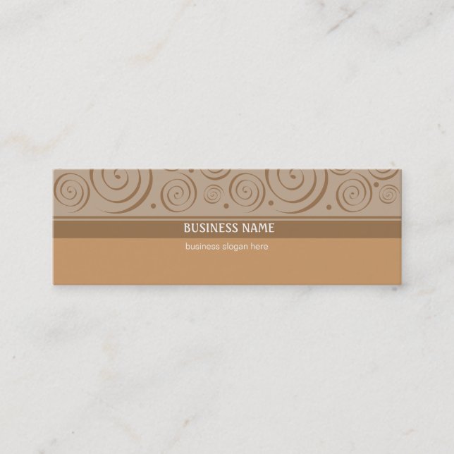 Spiral Pattern Skinny Business Mini Business Card (Front)