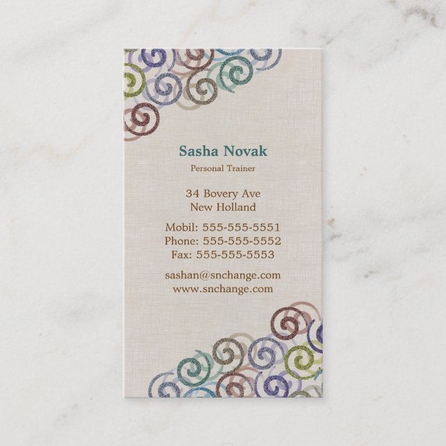 Spiral Personal Trainer Business Card (Front)