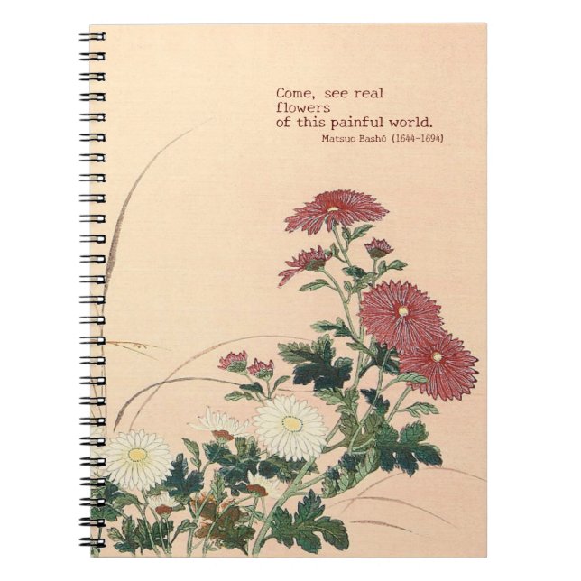 Spiral Photo Notebook "Autumnal flowers" (Front)