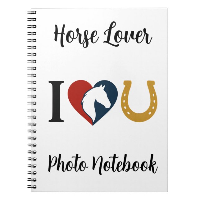 Spiral Photo Notebook for Horse Lovers (Front)