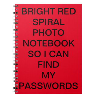 Spiral Photo Notebook in RED