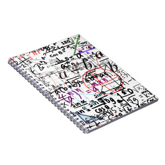 Spiral Photo Notebook maths patterned