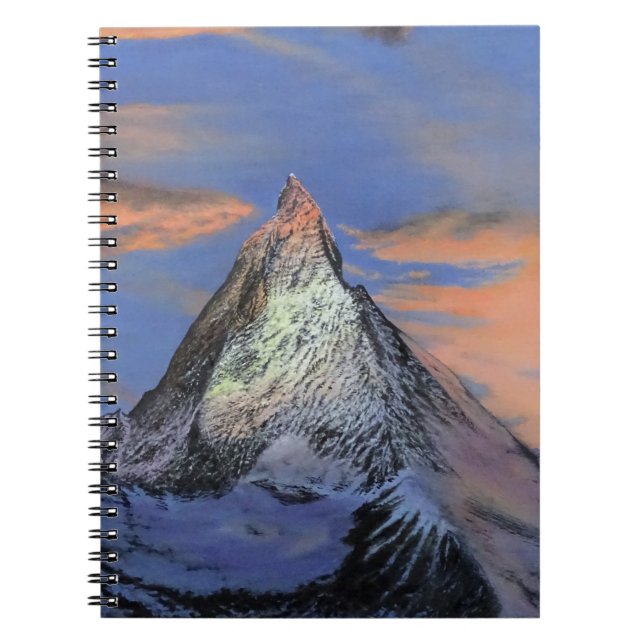 Spiral Photo Notebook - "The Matterhorn At Sunset" (Front)