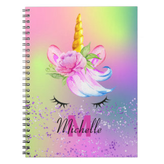 Spiral Photo Notebook unicorn