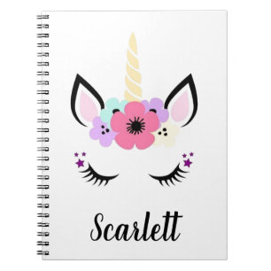 Spiral Photo Notebook - Unicorn Head