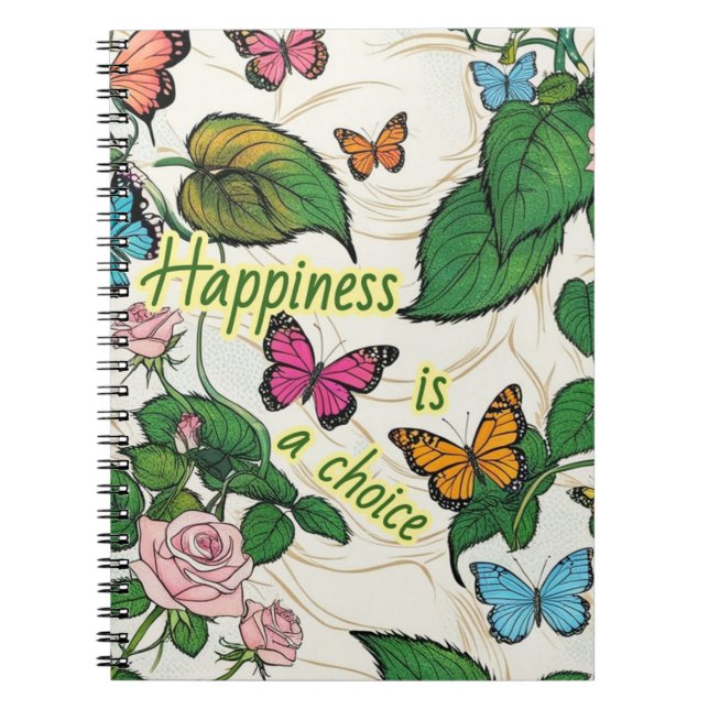 Spiral Photo Notebook with butterflies (Front)