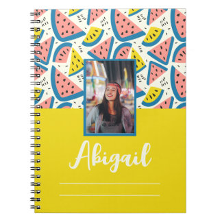 Spiral Photo Notebook with fruit pattern and photo
