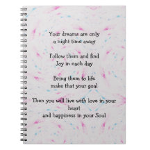 Spiral Photo Notebook with inspirational poem