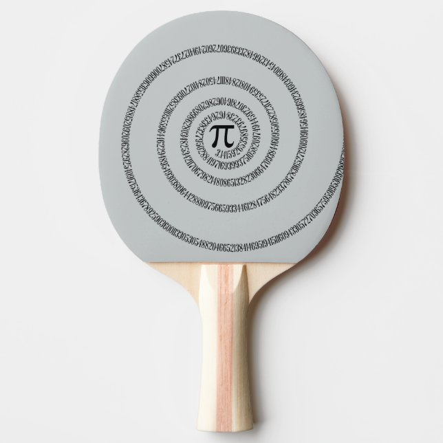 Spiral Pi Click Customize to Change Grey Color Ping Pong Paddle (Front)