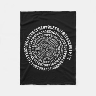Spiral Pi Math Shirt  Fleece Blanket