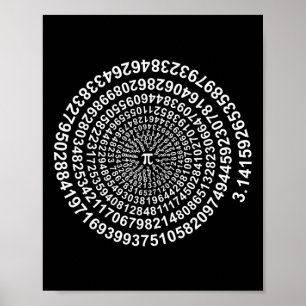 Spiral Pi Math Shirt Poster