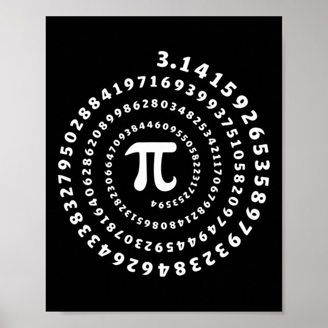 Spiral Pi Shirt Pi Day Math Lover  Poster (Front)