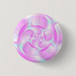 Spiral Pincers in Pink and Blue 3 Cm Round Badge