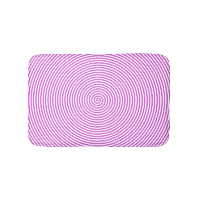 Spiral Pink Bath Mat (Front)