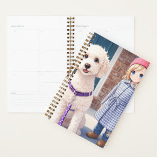Spiral Planner Girl & Puppy Best Friends