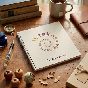 Spiral Quote Teacher Notebook-Personalized  Notebook