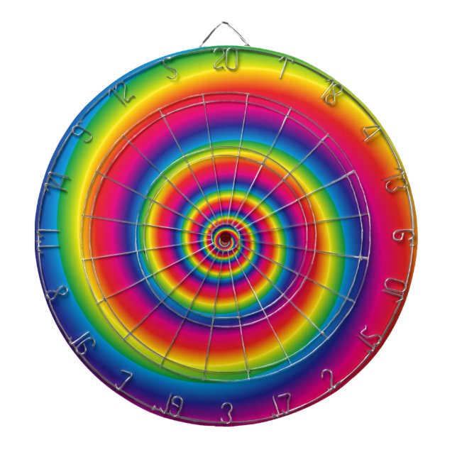 Spiral Rainbow Dartboard (Front)