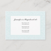 Spiral Registry Card - 3.5" x 2.5"