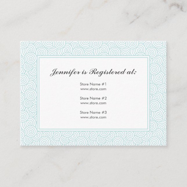 Spiral Registry Card - 3.5" x 2.5" (Front)