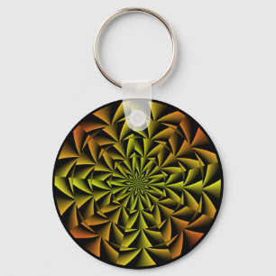 Spiral Retro Art Key Ring