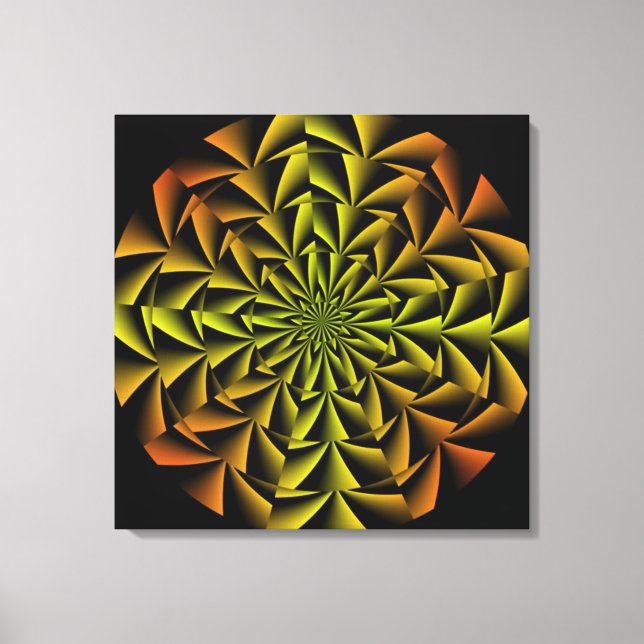 Spiral Retro Art  Streched Canvas Print (Front)