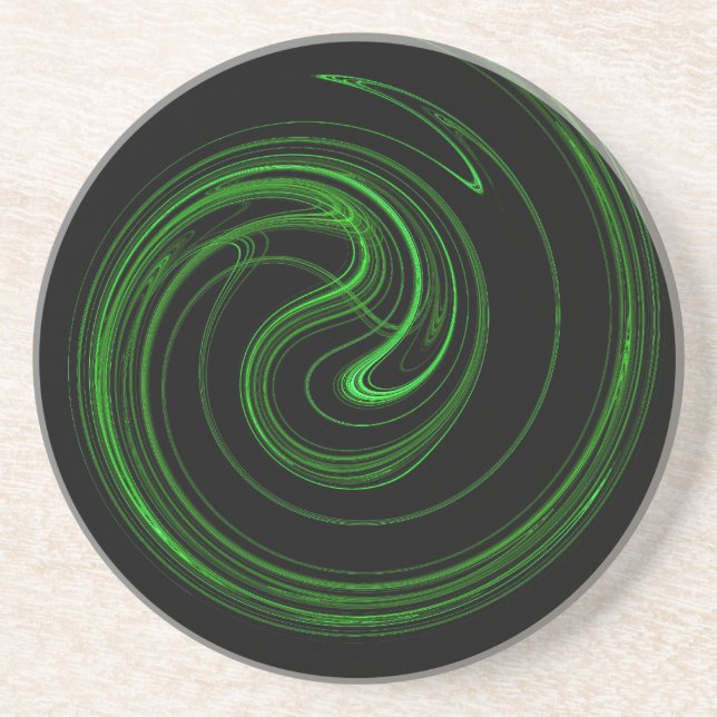 Spiral Series-1---Green Coaster 1 of   colours (Front)