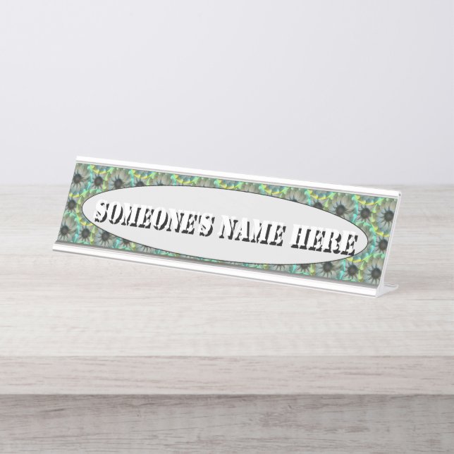 Spiral Shark by Kenneth Yoncich Desk Name Plate (Front)