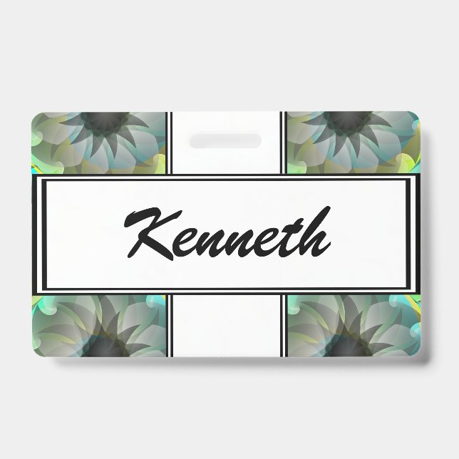 Spiral Shark by Kenneth Yoncich ID Badge (Front)
