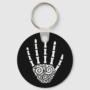 Spiral Skeleton Hand Key Ring