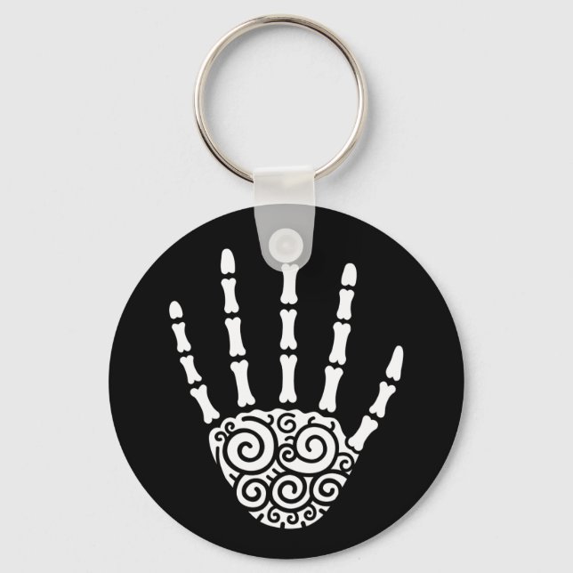 Spiral Skeleton Hand Key Ring (Front)