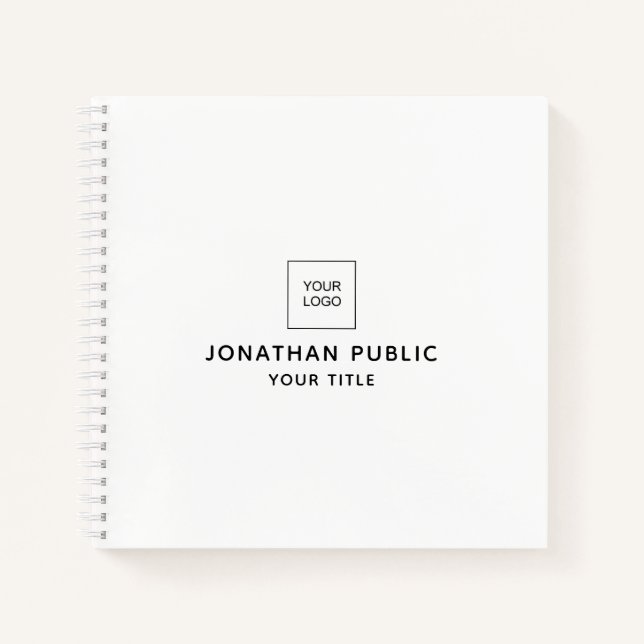Spiral Square Notebook Add Company Logo Here (Front)