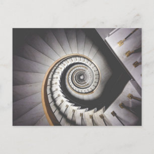 Spiral staircase postcard