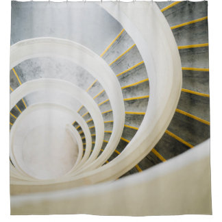 Spiral staircase shower curtain