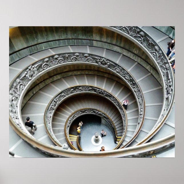 Spiral Staircase, Vatican Museum, Poster (Front)